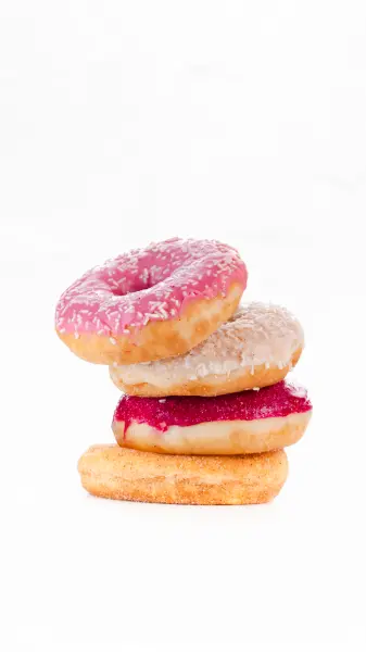 Donuts on a white background
